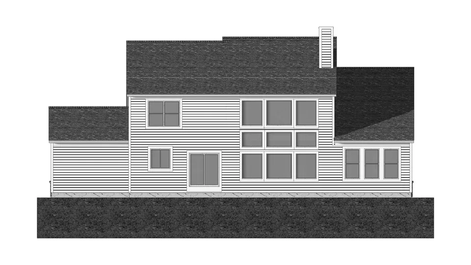 The Cascade house plan, exterior view 3